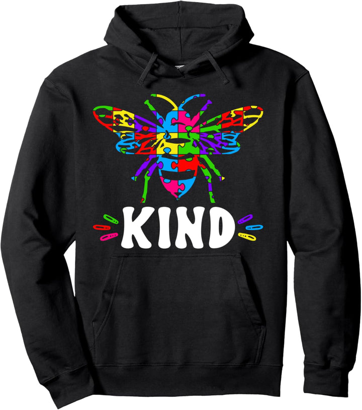 Bee Kind Autismus Child Be Kind Autistisches Rätsel Pullover Hoodie
