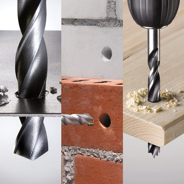 kwb Power-Box 101-tlg. Bohrer- und Bit-Set, bestehend aus Bits, Stecknüssen, Stein-Bohrer, Holz-Bohr