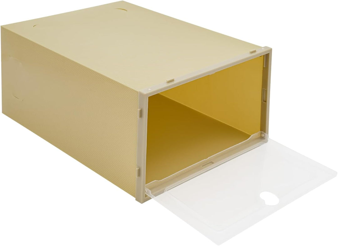 Schuhboxen 24 Pack Schuhkartons, Stapelbar Schuhboxen, Faltbares Schuhaufbewahrung Transparent Schuh
