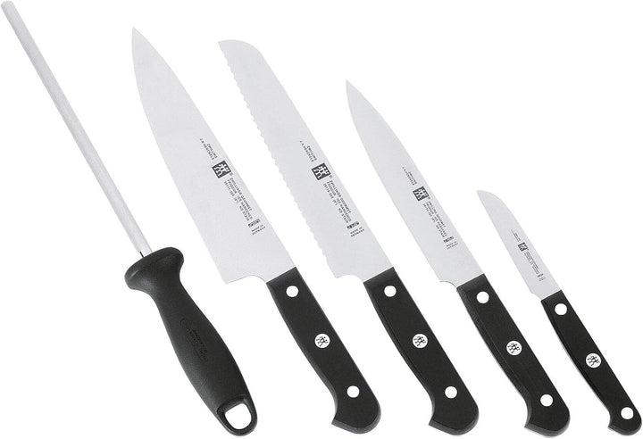 Zwilling Messerblock Gourmet 6 teilig, Edelstahl, Silber/Schwarz, 38 x 28 x 28 cm, 6-Einheiten