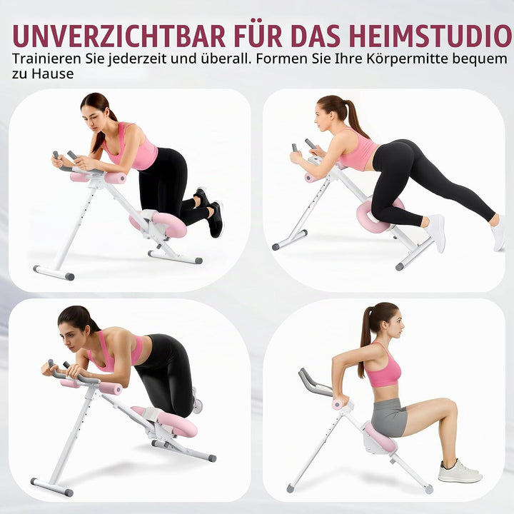 bauchtrainer für zuhause, Verstellbarer Bauchtrainer mit LCD-Monitor, zusammenklappbares Bauchmuskel