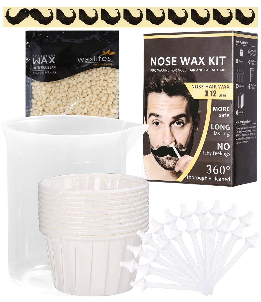 Nose Wax Kits Nasenwachs Set für Männer und Frauen,Nasenhaar Wachs Set,Nasenhaarentfernungswachs 100