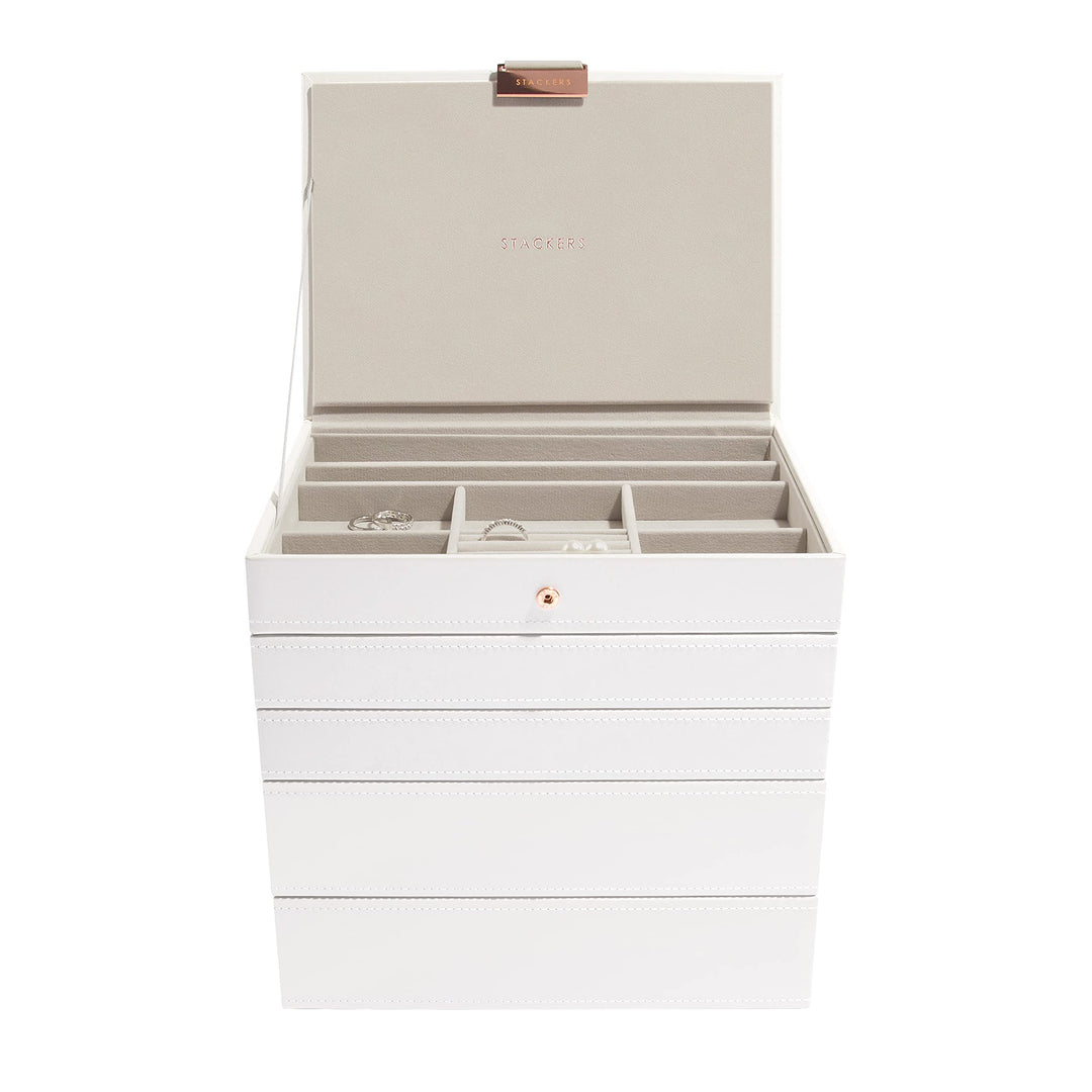 Stackers Weiss & Roségold Klassisch Schmuckschatulle -5 White & Rose Gold, White & Rose Gold