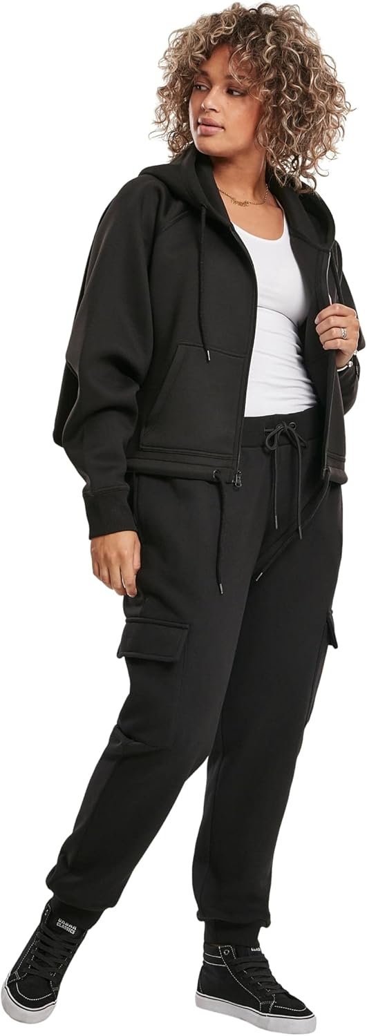 Urban Classics Damen Ladies Cargo Sweat Pants S Schwarz, S Schwarz