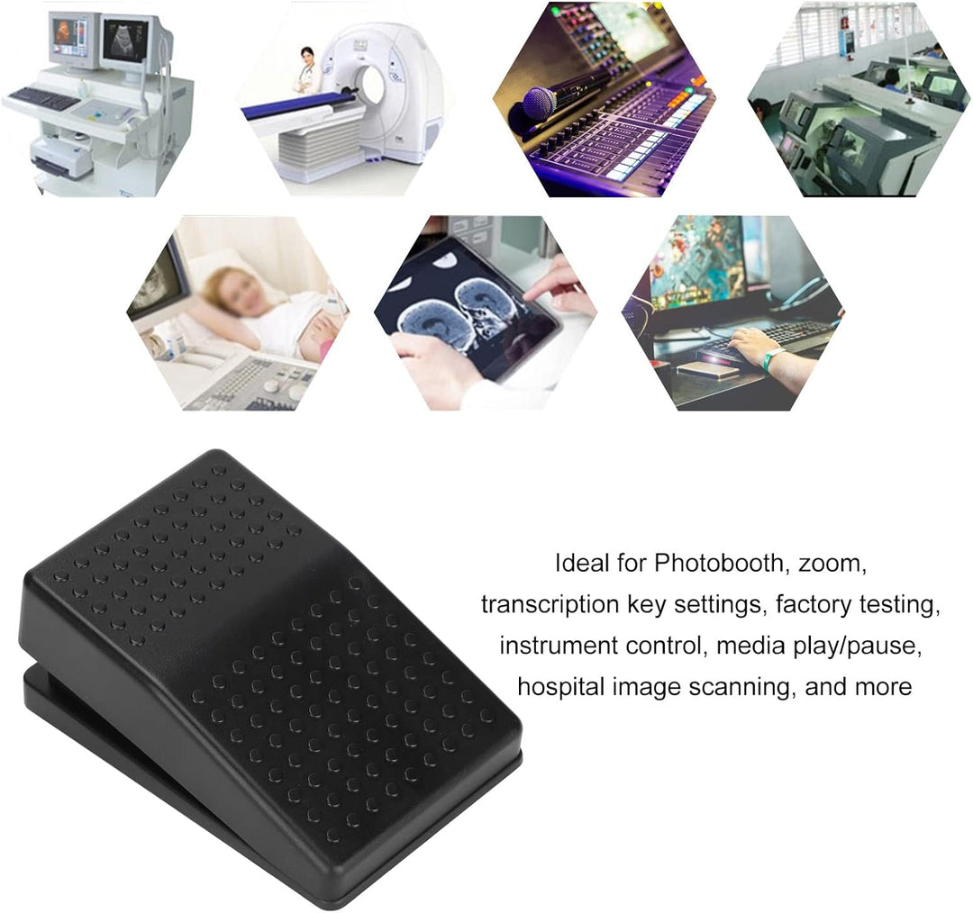 Annadue USB Einzel Fussschalter Aktion Schalter Tastaturpedal, Mechanischer USB Einzelpedalschalter,