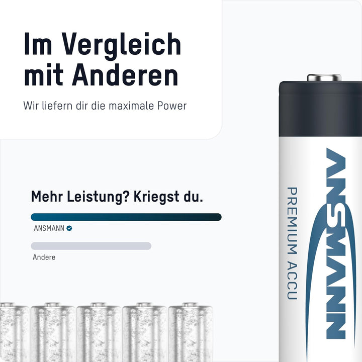 ANSMANN wiederaufladbar LSD Akku Batterie geringe Selbstentladung Mignon AA 2100mAh maxE NiMH vorgel