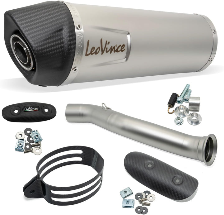 Endschalldämpfer LeoVince SLIP-ON SBK LV ONE EVO, Edelstahl, Carbon Kappe, mit Zulassung für CF Moto