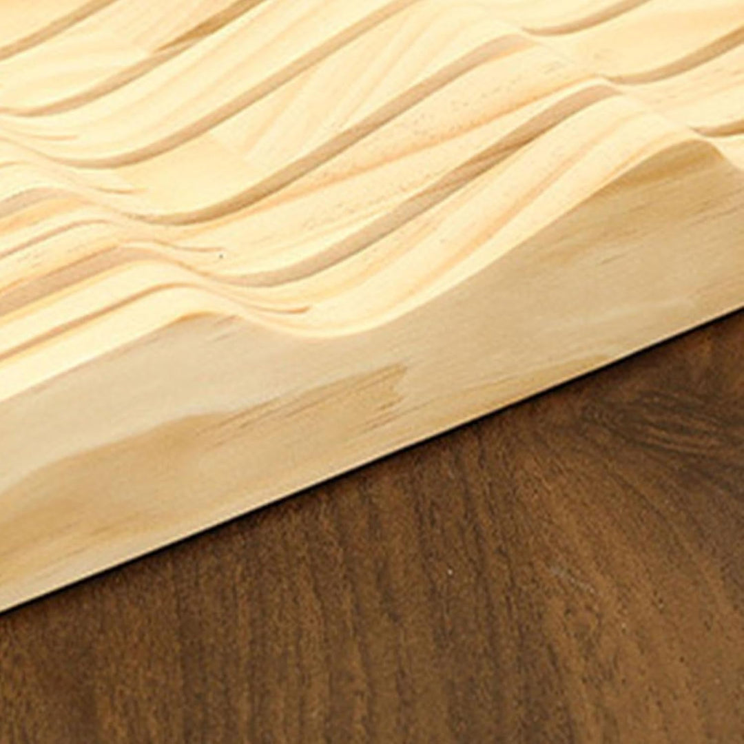 Messerblock-Organizer für Küchenschublade - Messerhalter aus Holz, Tablett in Braun für 7 Messer | M