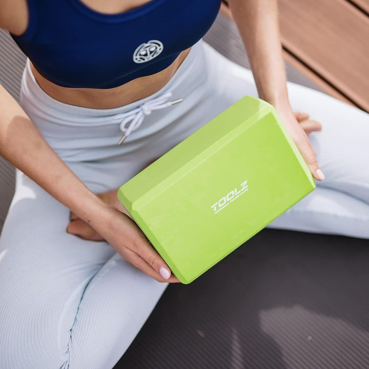 TOOLZ Yoga Block – Yogablock Set zur Unterstützung von einfachen & komplexen Yogaübungen – 2 Yoga-Kl