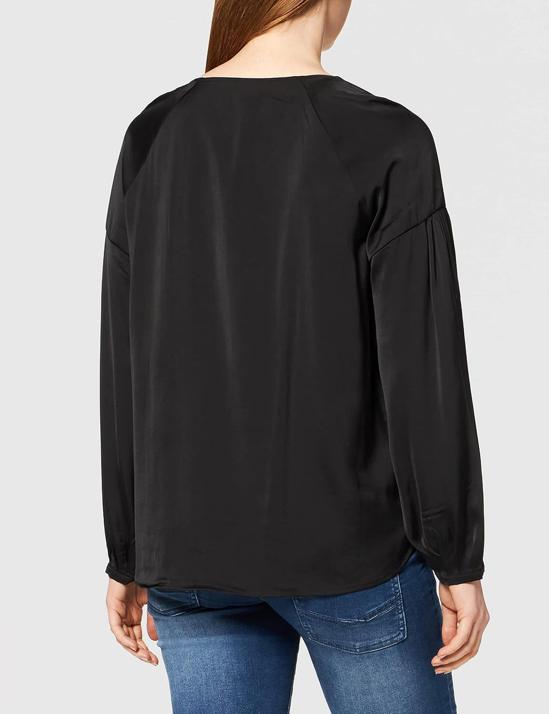 Comma Damen Bluse Langarm Bluse Langarm 32 9999 Black, 32 9999 Black