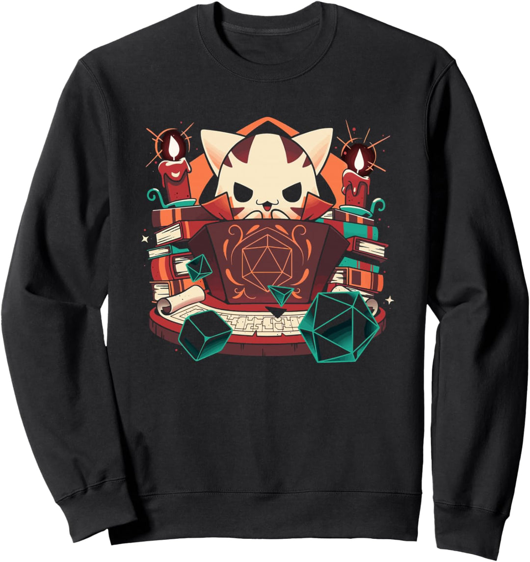 Dungeon and cats Tabletop Gaming Role Player Sweatshirt