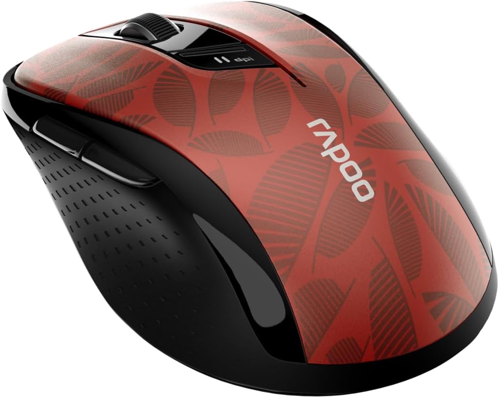Rapoo M500 Silent kabellose Maus wireless Mouse 1600 DPI Sensor 12 Monate Batterielaufzeit leise Tas