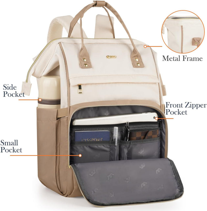 Rucksack Damen,Schulrucksack Mädchen Teenager 15,6 Zoll Laptop Rucksack,Niedlich Schule Rucksack Stu