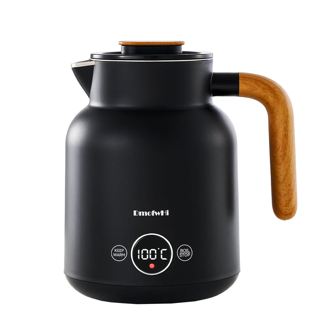 DmofwHi Edelstahl Wasserkocher mit Temperatureinstellung | 1.0L, 1000W | Teekocher mit Temperaturanz