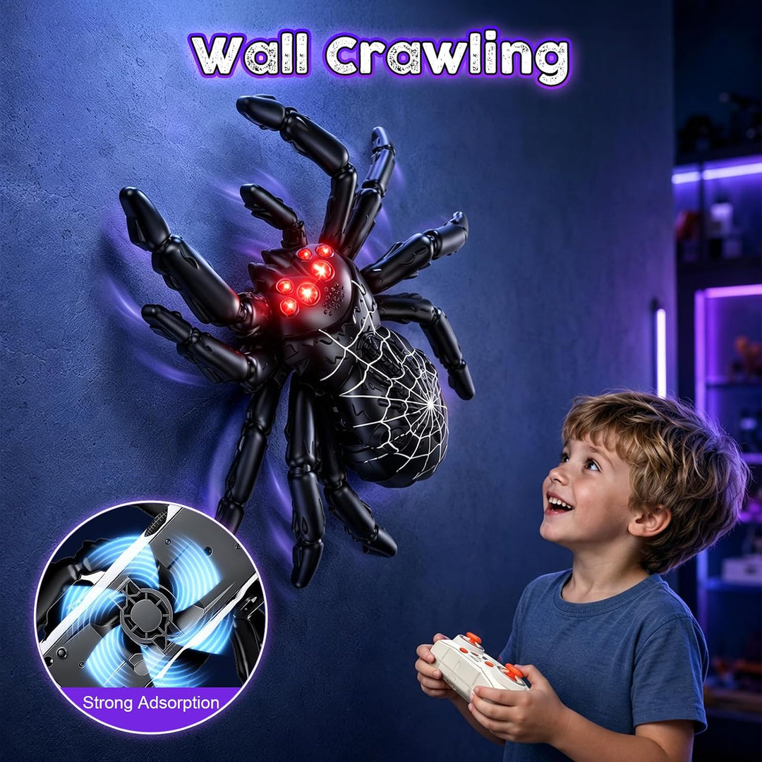 Ferngesteuerte Spinne Spielzeug Auto, RC Wandkletterspinne mit 360° Rotation, Stunt RC Auto zum Krab