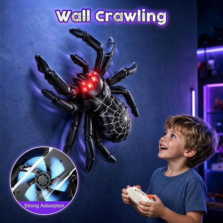 Ferngesteuerte Spinne Spielzeug Auto, RC Wandkletterspinne mit 360° Rotation, Stunt RC Auto zum Krab