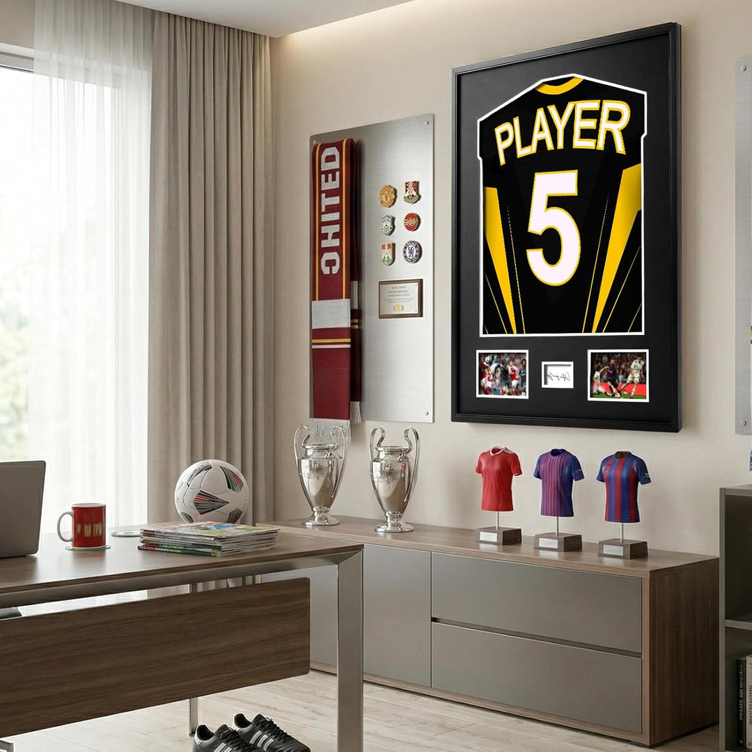 Trikotrahmen 60 x 80cm Rahmen für Fussball Trikotm 3D Box Frame Aluminium und Acrylglas Trikot Einra
