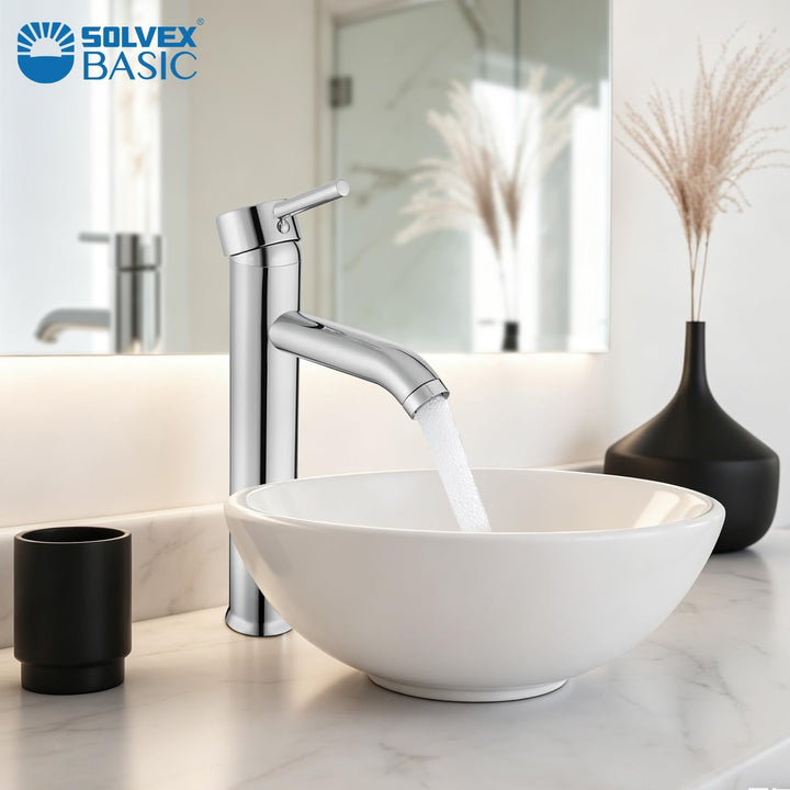 SOLVEX Waschbecken Armaturen, Wasserhahn Bad, Edelstahl Waschtischarmatur, Mischbatterie Waschbecken