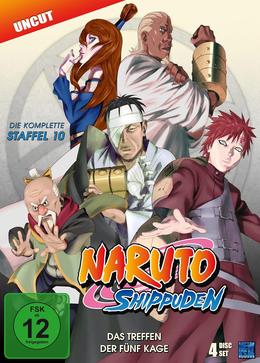 Naruto Shippuden, Staffel 10: Das Treffen der fünf Kage (Episoden 417-442, uncut) [4 DVDs], DVD