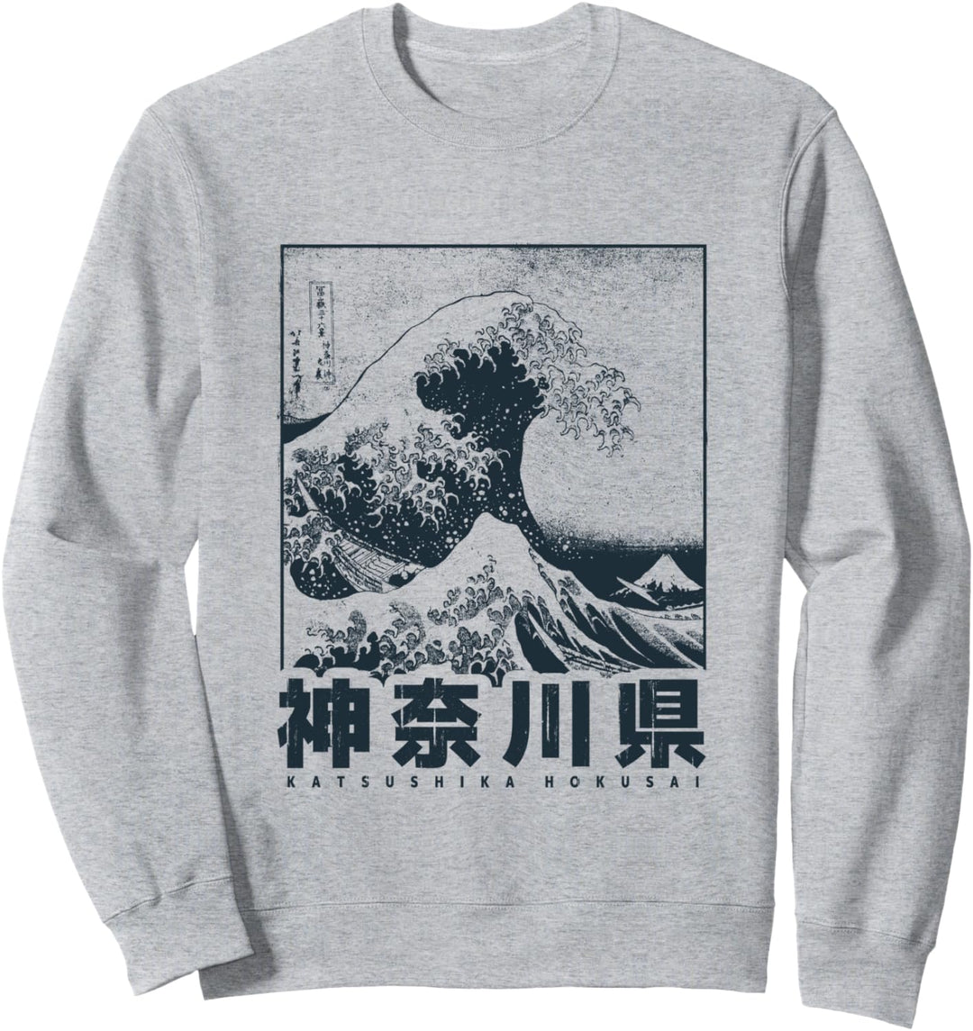 Vintage Japanisches Japan Style Die Grosse Welle Vor Kanagawa Sweatshirt