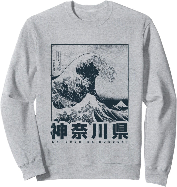 Vintage Japanisches Japan Style Die Grosse Welle Vor Kanagawa Sweatshirt