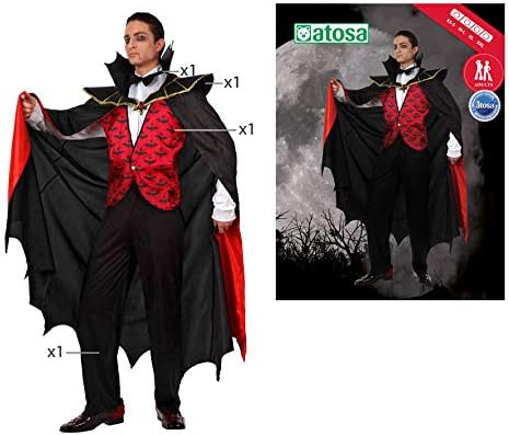 Atosa Herren-Kostüm Vampir Dracula XL, XL