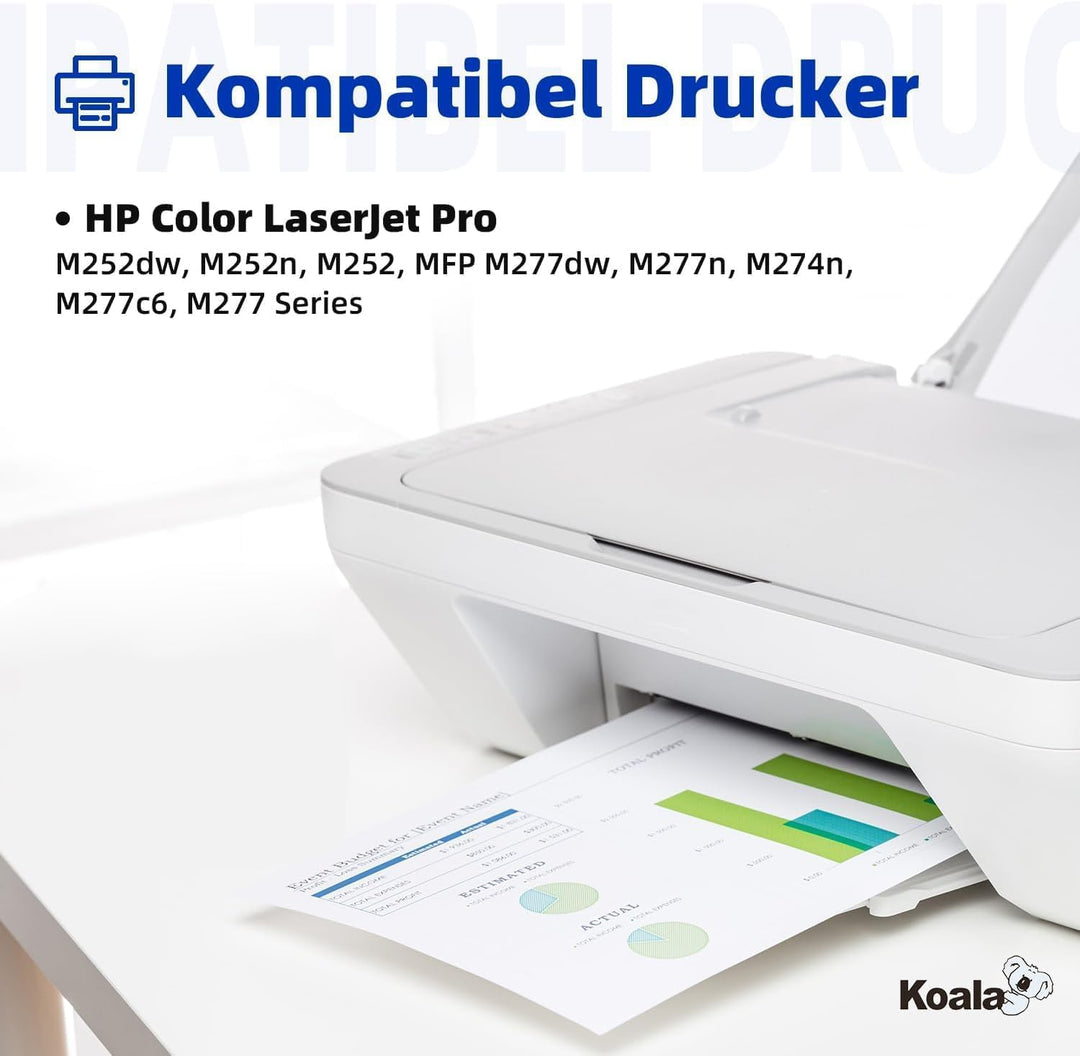 Koala 201X Toner Kompatible für HP 201X 201A CF400X CF400A CF401X CF402X CF403X für Color LaserJet P