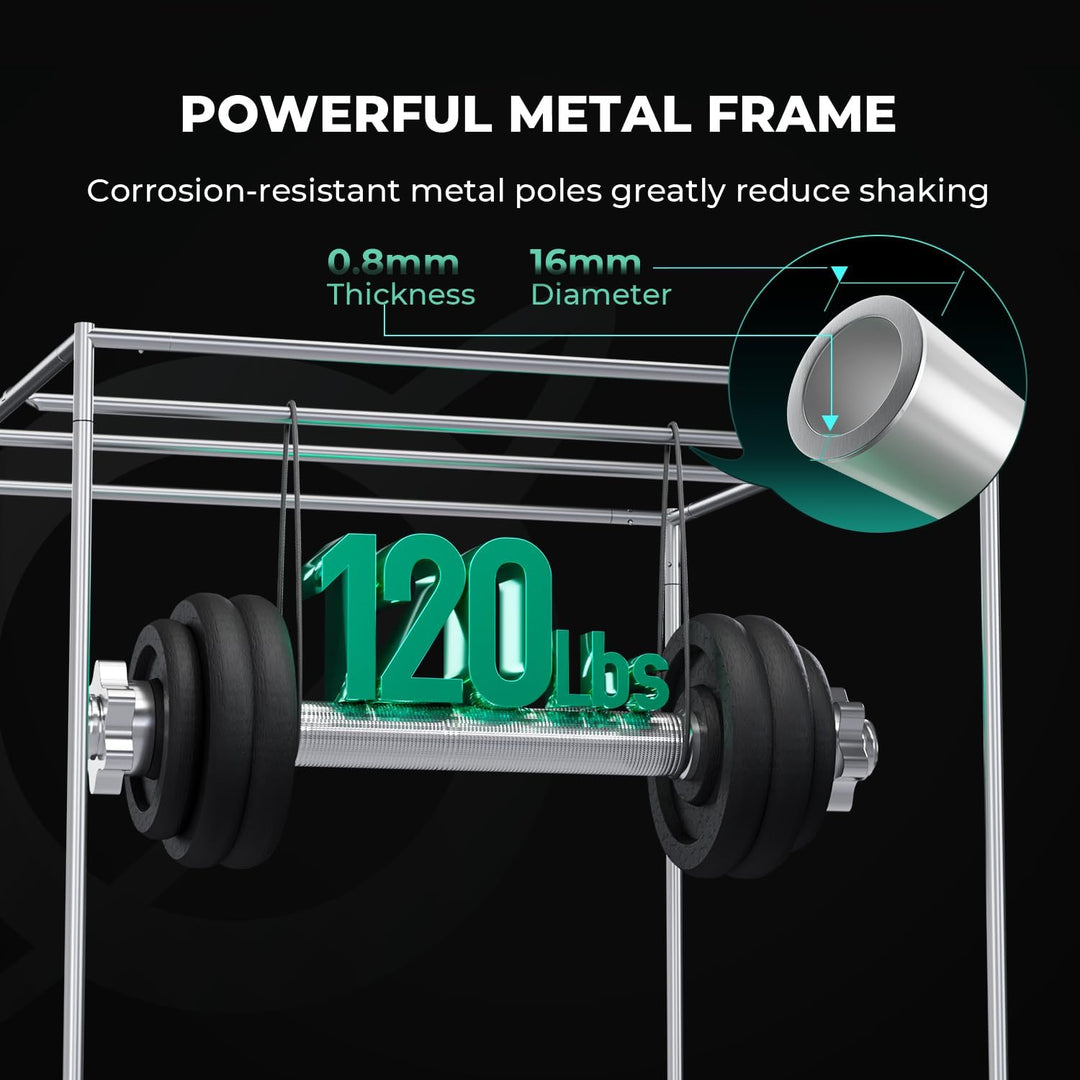 MARS HYDRO 3.3x3.3 Grow Tent Pro, 39"x39"x71" 2000D Thickened Polyester Canvas & High Reflective Myl