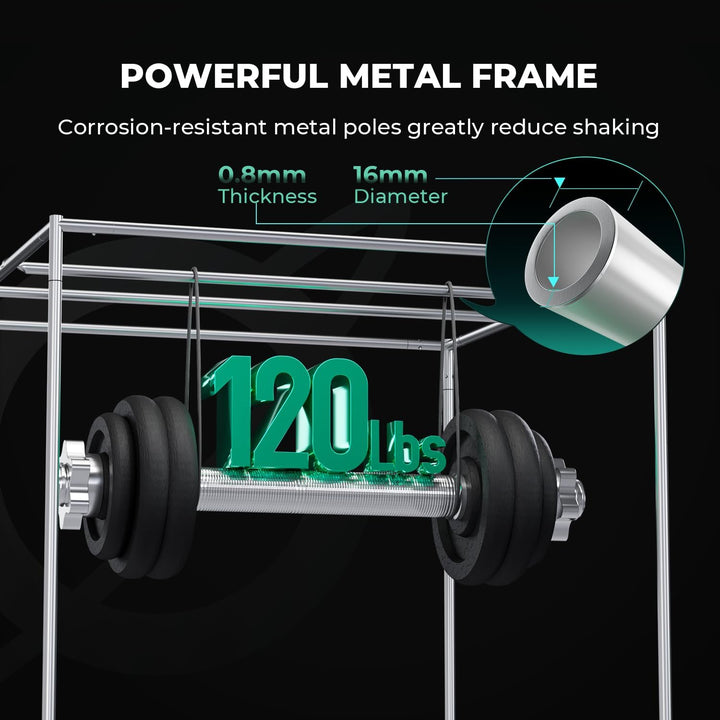 MARS HYDRO 3.3x3.3 Grow Tent Pro, 39"x39"x71" 2000D Thickened Polyester Canvas & High Reflective Myl