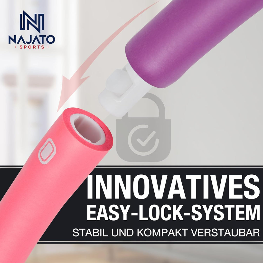 Sports Hula Hoop Reifen Erwachsene – Fitnessreifen zum Abnehmen – 1,0 kg & 95 cm Durchmesser – Für A