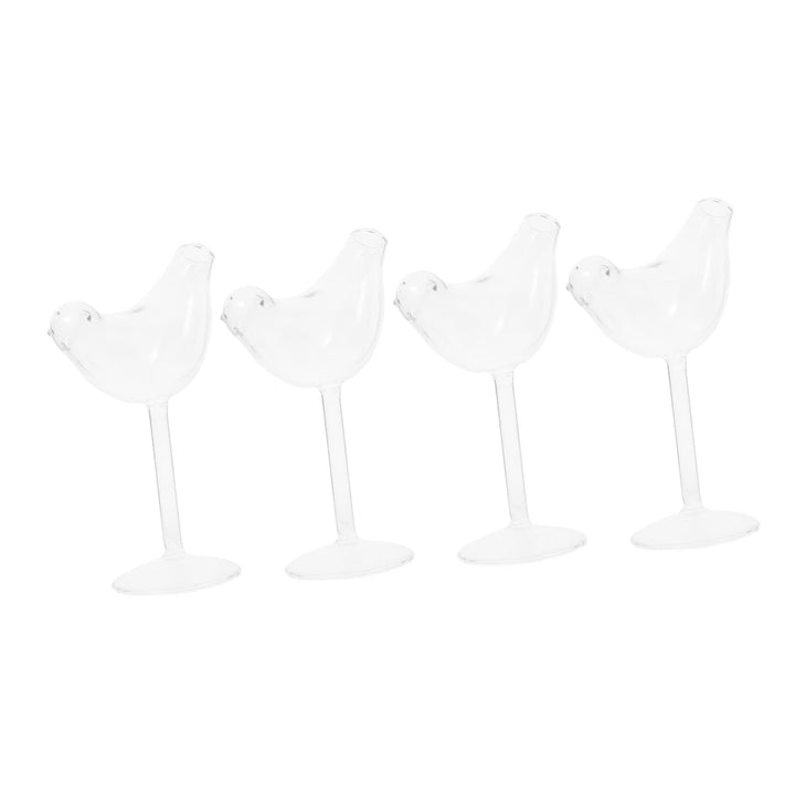 HEMOTON Weinflöten aus Glas, Vogelform, Cocktailglas, transparent, für Champagner, Wein, Trinkkelch,