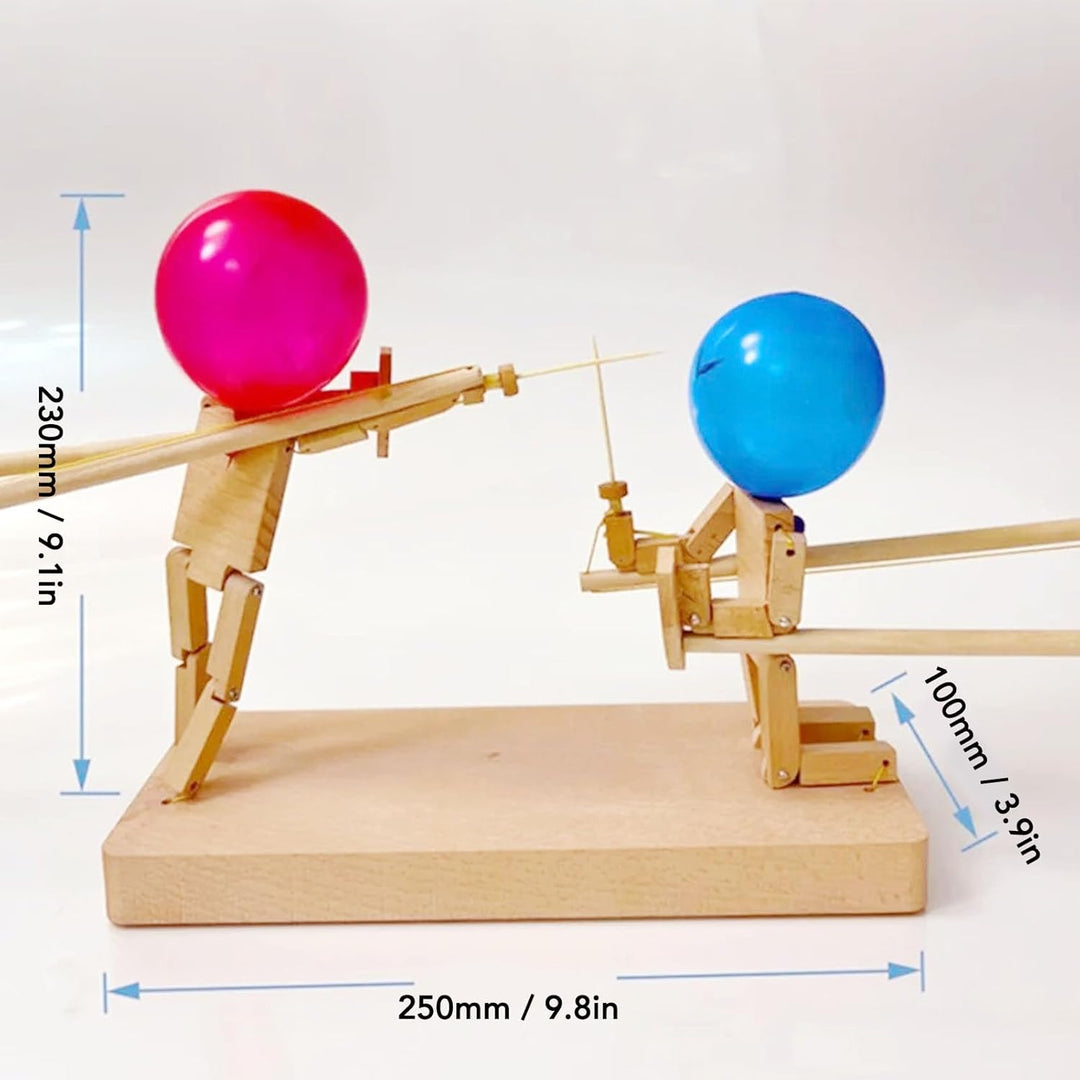 Hölzerne Fechtpuppen, Ballon-Bambus-Mann-Schlacht, Handgefertigter Ballonmann-Kampf mit 1 Beutel Luf