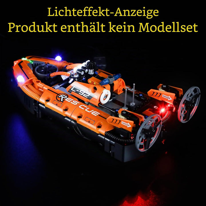 GEAMENT Licht-Set Kompatibel mit Lego Luftkissenboot für Rettungseinsätze (Rescue Hovercraft) - Bele