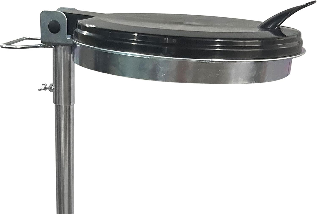 QUICK STAR Müllsackständer mit Deckel und 2 Rollen Metall Müllsackhalter 120 Liter | Stabiler Müllsa