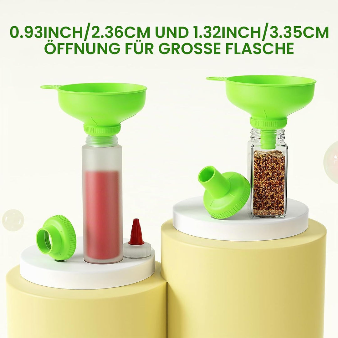 Pisol Breiter Mund Küchen Trichter, Lebensmittelqualität Kunststoff-Kochkonservierungstrichter mit 4