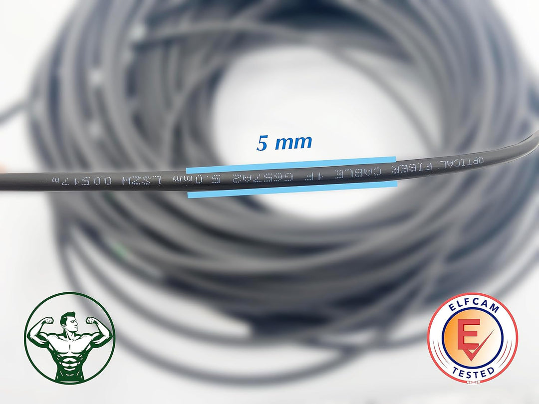 Elfcam® - 200m Glasfaserkabel LC/UPC zu LC/UPC OS2 Duplex Monomode 9/125μm für Aussen- und Innenbere