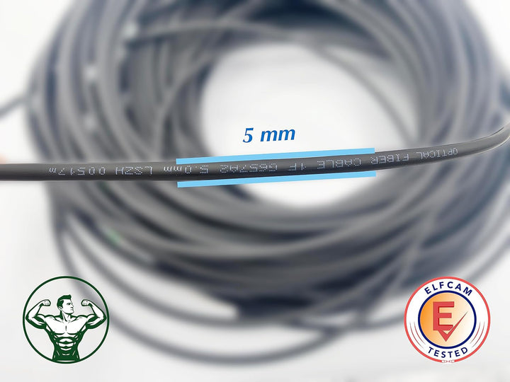 Elfcam® - 200m Glasfaserkabel LC/UPC zu LC/UPC OS2 Duplex Monomode 9/125μm für Aussen- und Innenbere