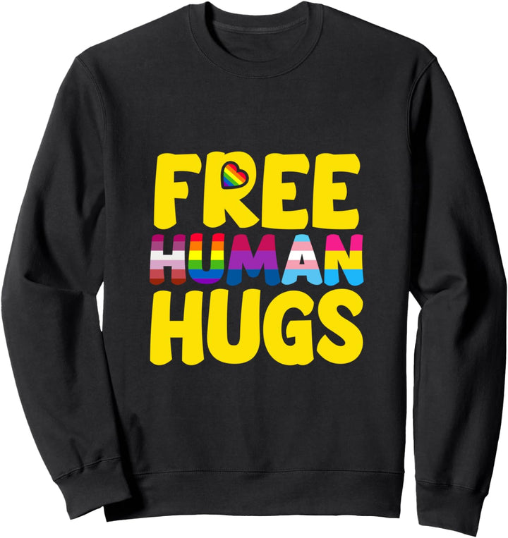 Free Human Hugs LGBT Pride Monat Sweatshirt