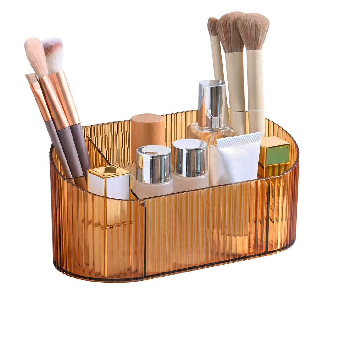 DASITON Make up Kosmetik Organizer,Pinsel Organizer mit 5 Fächern,Acryl Kosmetik Aufbewahrung mit Gr