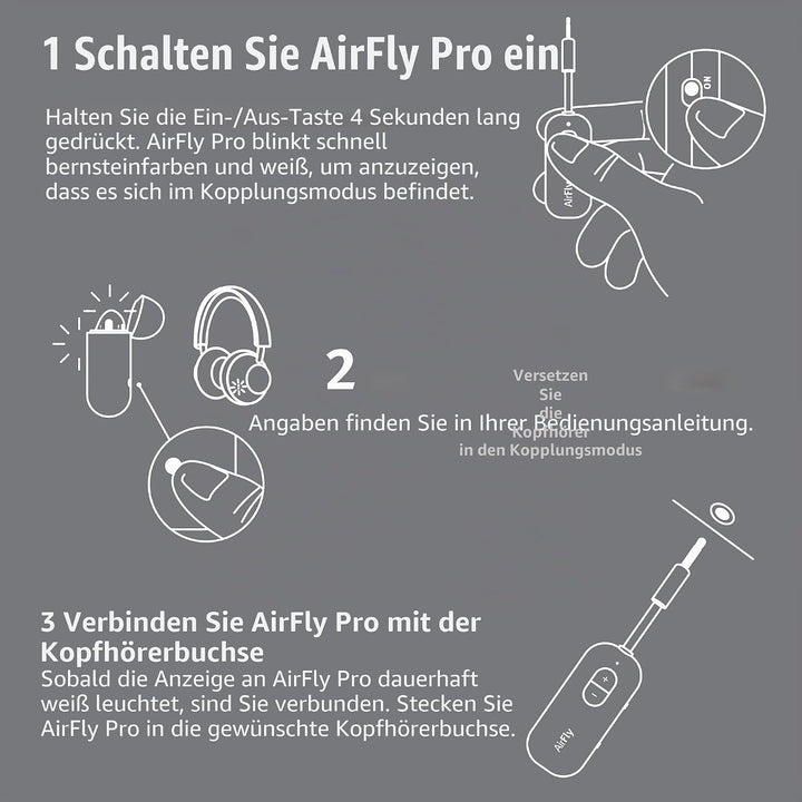 Twelve South AirFly Pro Bluetooth Wireless Audio Transmitter/Receiver für bis zu 2 AirPods/Wireless