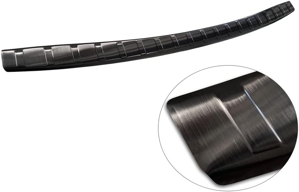 Avisa Schwarz Edelstahl Heckstossstangenschutz kompatibel mit SsangYong Rexton (YK) Facelift 2021- '