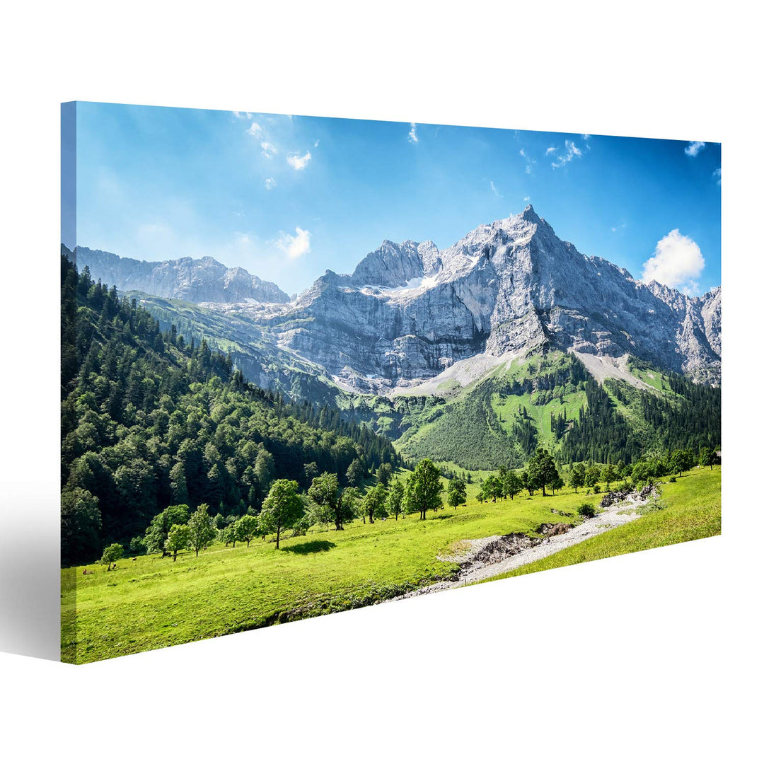 islandburner Bild auf Leinwand Karwendelgebirge In Österreich Europäische Alpen Bilder Wandbilder Po