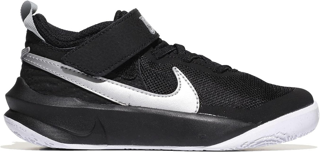 Nike Unisex Kinder Team Hustle D 10 Gs Gymnastikschuh 18.5 EU Black Metallic Silver Volt White, 18.5