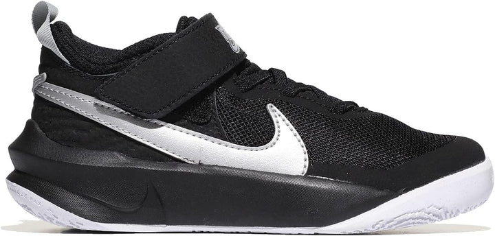 Nike Unisex Kinder Team Hustle D 10 Gs Gymnastikschuh 19.5 EU Black Metallic Silver Volt White, 19.5