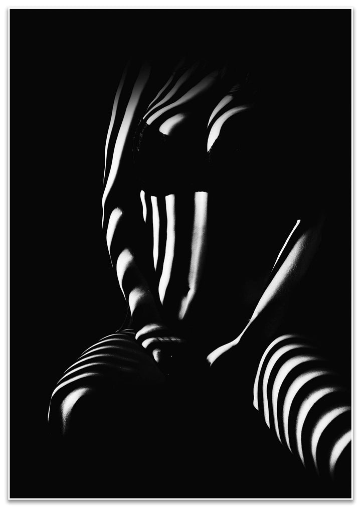 wandmotiv24 Poster als Wanddeko, Grösse 100x70cm, Frau, Körper, Licht, Moderne Wanddeko, Wandbilder,