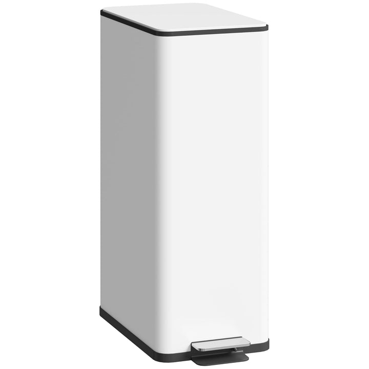HOMCOM Mülleimer 20 L Treteimer mit Softclose-Deckel und Pedal Abfalleimerinkl. Inneneimer Abfallsam
