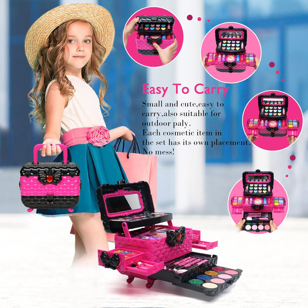 Kinderschminke Set Mädchen Schminkkoffer Mädchen - 57 PCS Waschbar Schminke Kinder Make Up Set Mädch