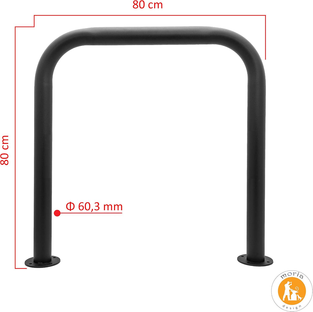 MORIA DESIGN Fahrradständer 80 x 80 cm Bodenparker für 2 Fahrräder Loft | stabiler Fahrradhalter Bod