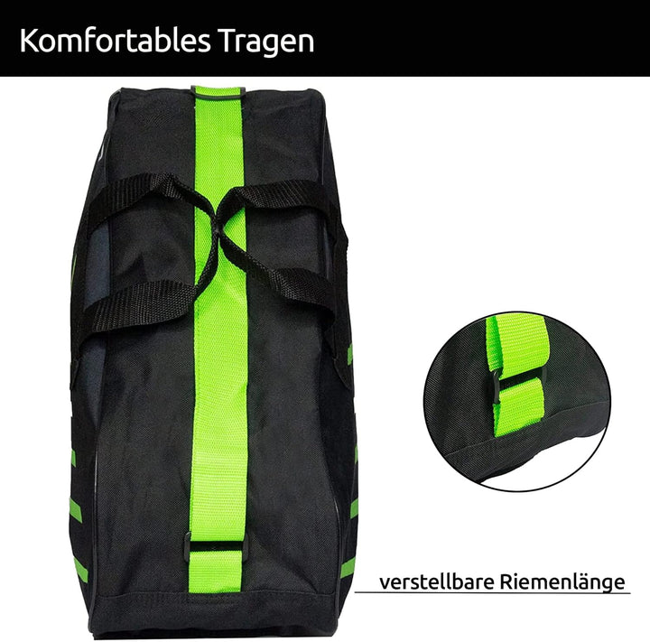 SHER-WOOD Schlittschuhtasche, Inliner-Tasche für Erwachsene und Kinder, Eishockey-Bag, ideal für Rol