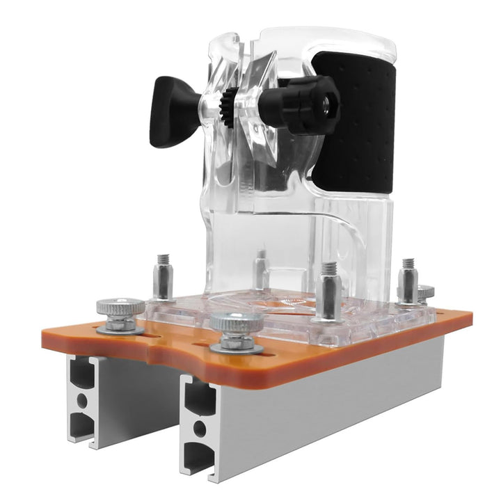 2-in-1-Kompakt-Holz-Palmenfräserbasis, Robustes Aluminiumlegierungsmaterial, Präzises Schlitzen, Bre